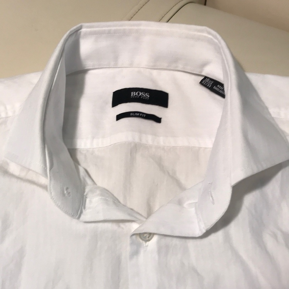 Hugo Boss Dress Shirt 100% cotton Slim fit Sz 15.5